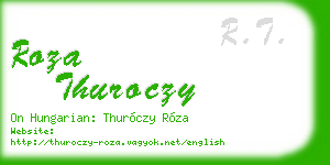 roza thuroczy business card
