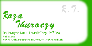 roza thuroczy business card